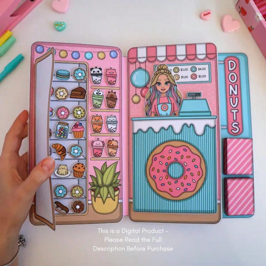 Art Craft House Making - Perlengkapan Bermain Peran Toko Donat, Buku