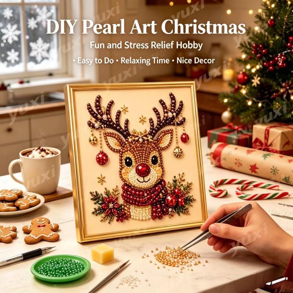 Art Craft Birthday Party - Kit Lukisan Berlian 5D Natal dengan