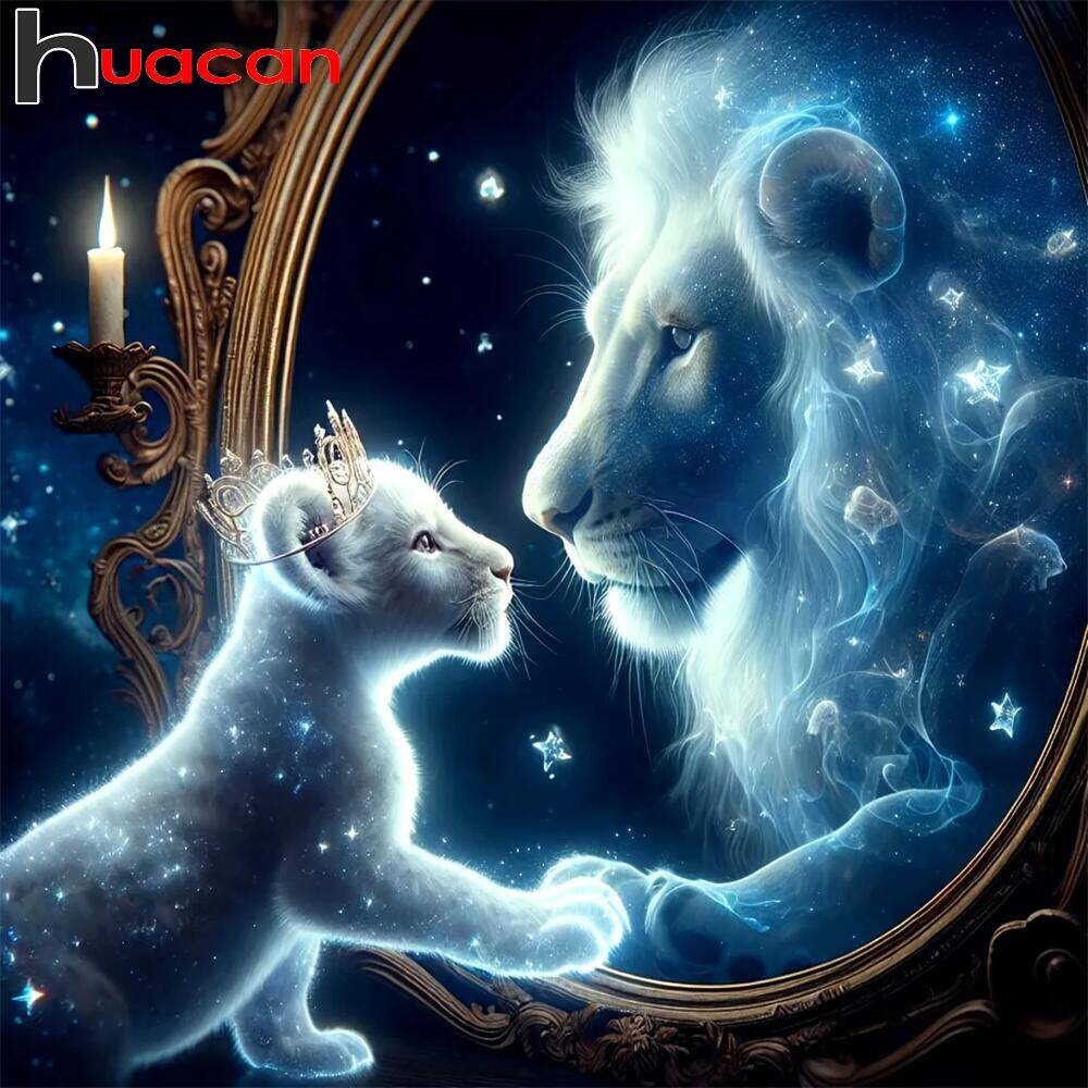 Art Craft Lion - Huacan lukisan Berlian Anjing hewan keluaran