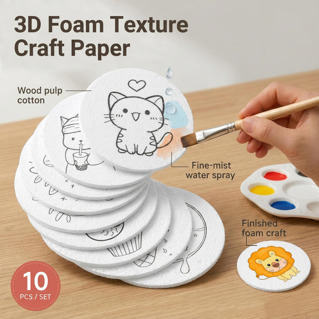 Art Craft Board - 10Pcs Set Kertas Tekstur Busa Serat