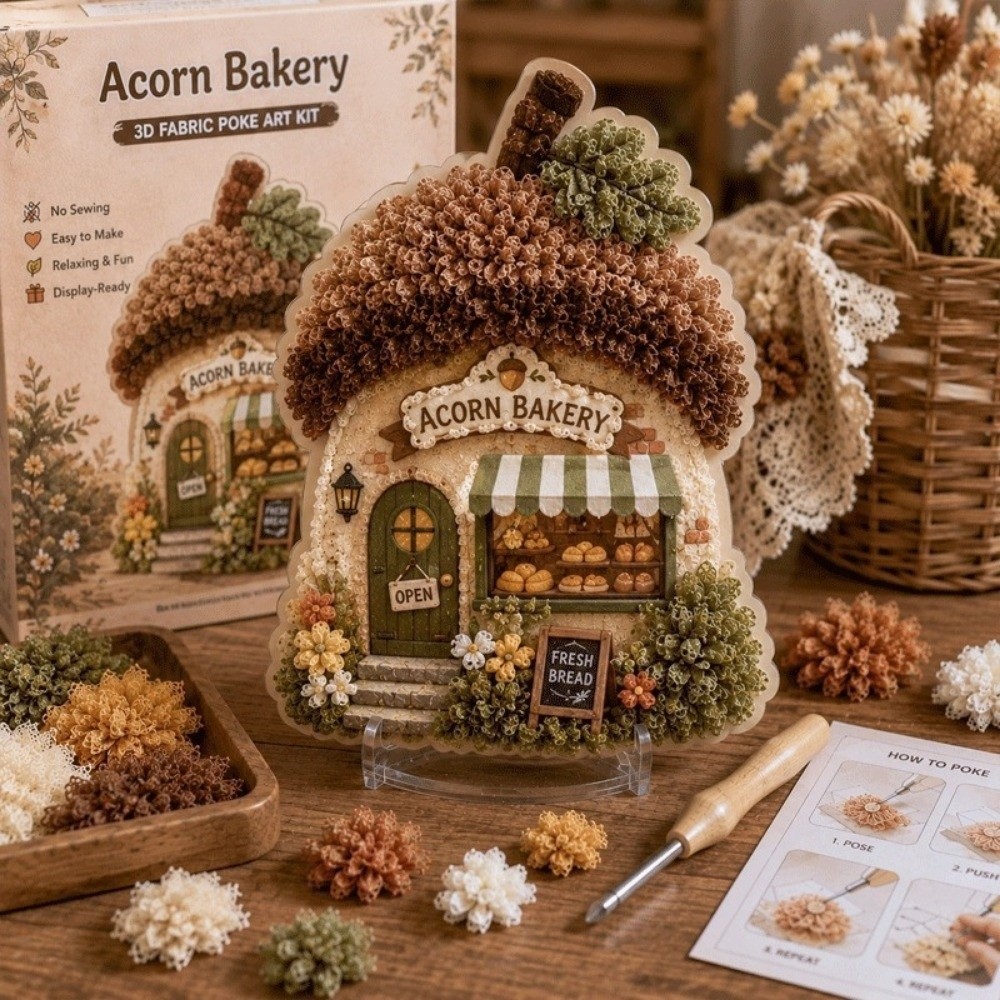 Art Craft House Making - Kit Seni Poke Adegan Rumah Pondok