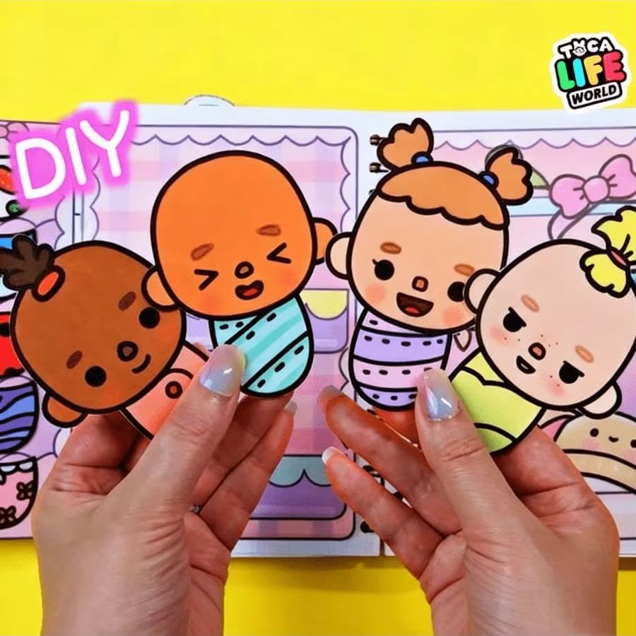 Art Craft 2 Year Olds - Stiker Kamar Bayi 3D Buku Tenang