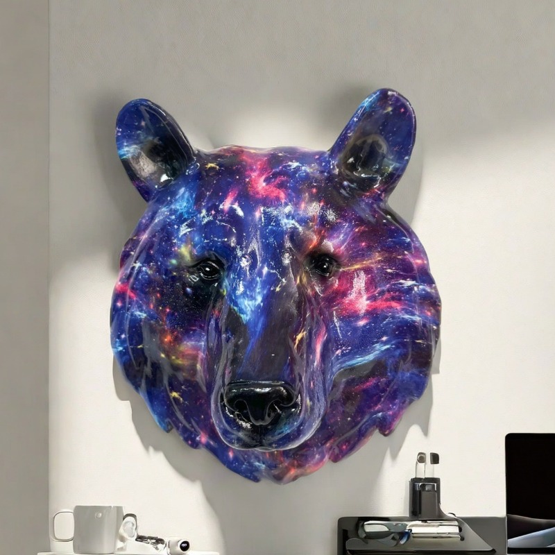Art Craft Lion - Dekorasi Dinding Hewan Resin Gaya Vintage,