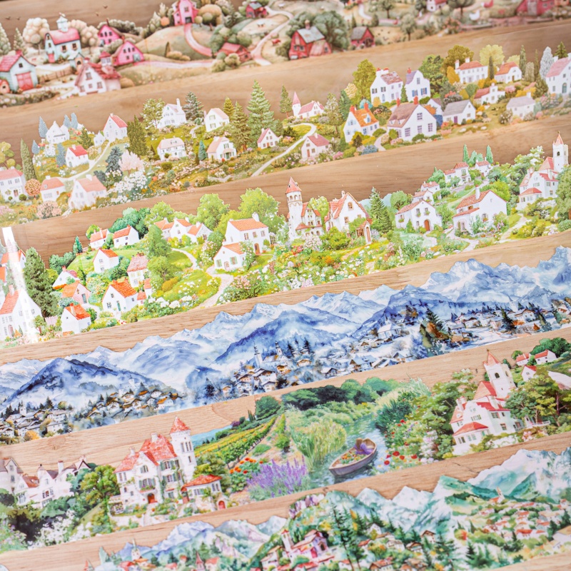 Art Craft Village - Set 6 gulungan 6cm×200cm Pita PET