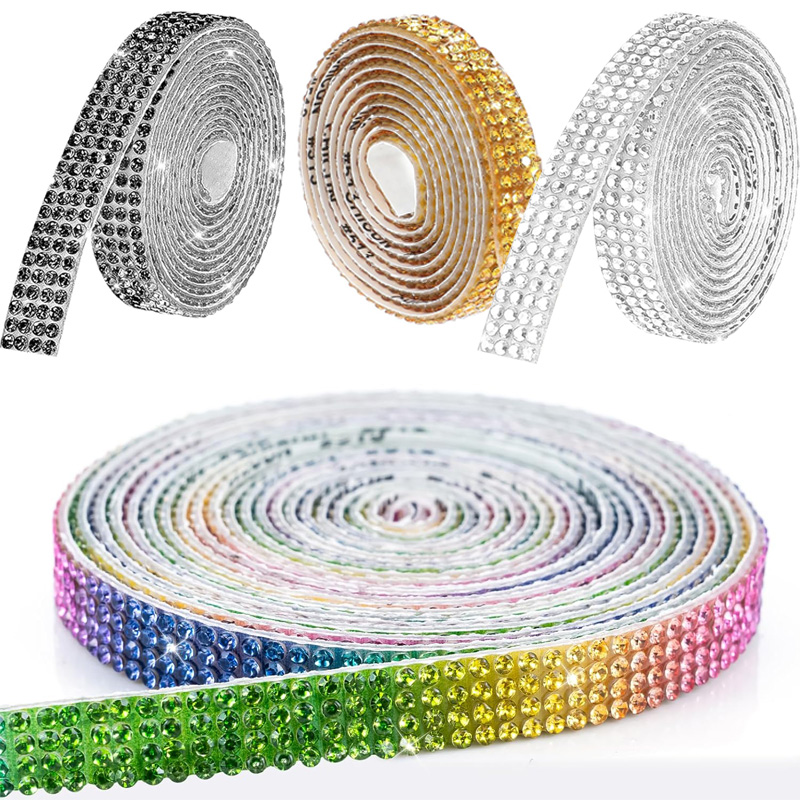 Art Craft 2 Year Olds - Pita Rhinestone 4 Baris, Strip Berlian,