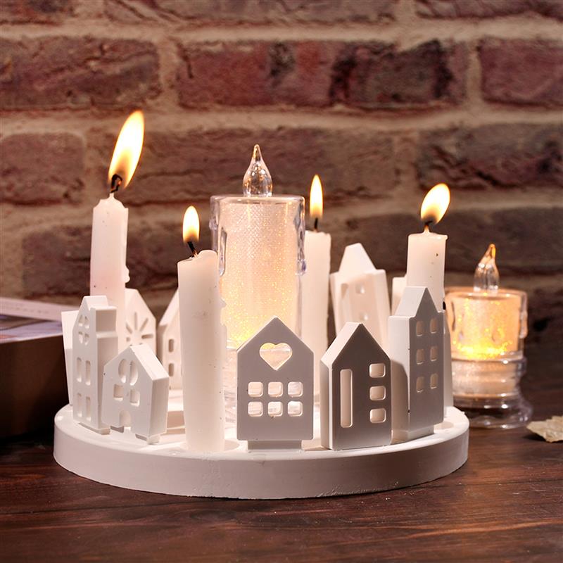Art Craft House Making - Tempat Lilin Rumah Berongga Cetakan Silikon
