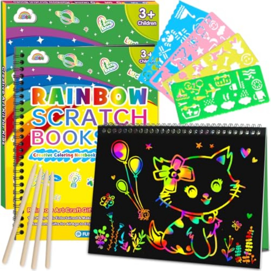 Art Craft Notebook - 2 Paket Buku Catatan Kertas Gores