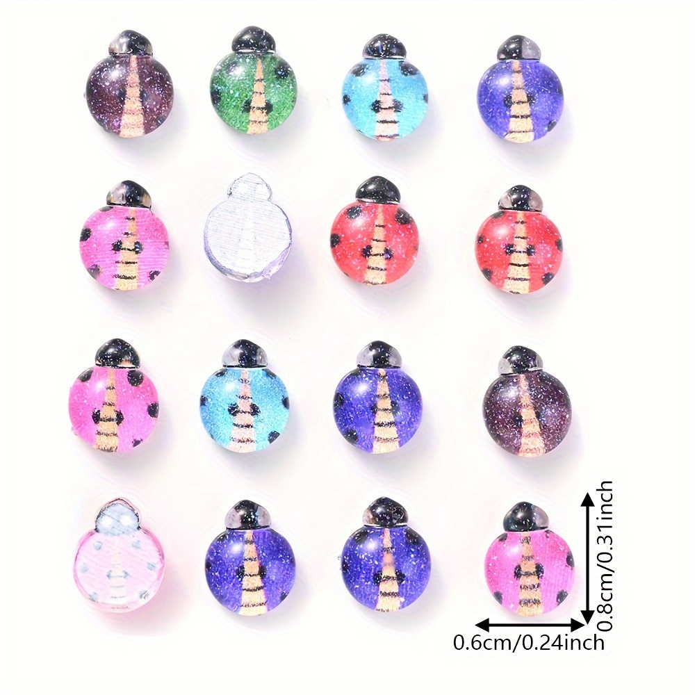 iYOE 50pcs 6x8mm Patch Resin K - Art Craft Ladybug ulasan dan harga