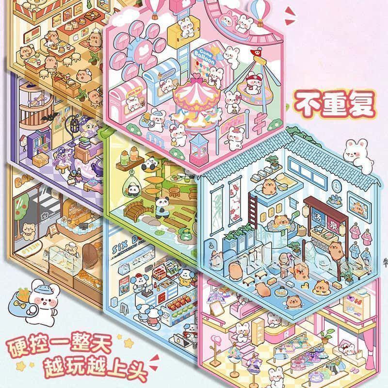 Stiker Miniatur 3D untuk Dekor - Art Craft Store ulasan dan harga