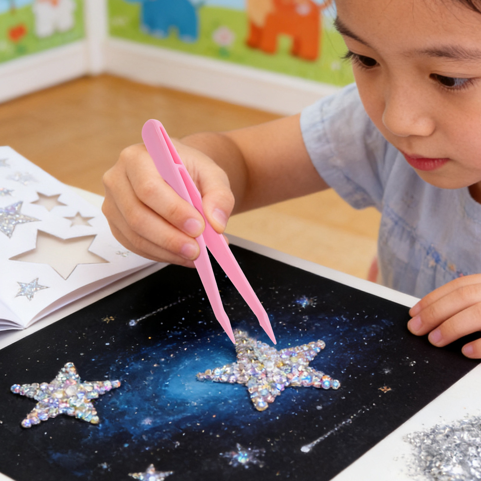 20Pcs Pinset Plastik Prasekola - Art Craft For Preschool ulasan dan harga