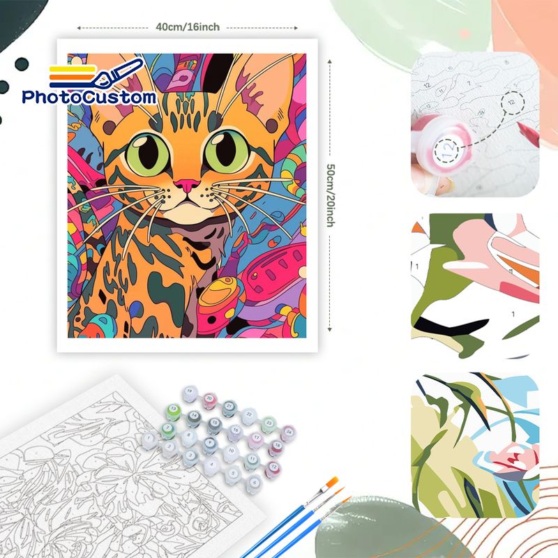 Lukisan Kucing Jahe PhotoCusto - Art Craft Ideas Easy ulasan dan harga