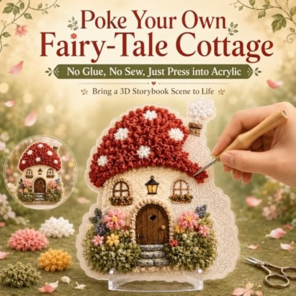 Kit Seni Poke Kain 3D Desain D - Art Craft Village ulasan dan harga