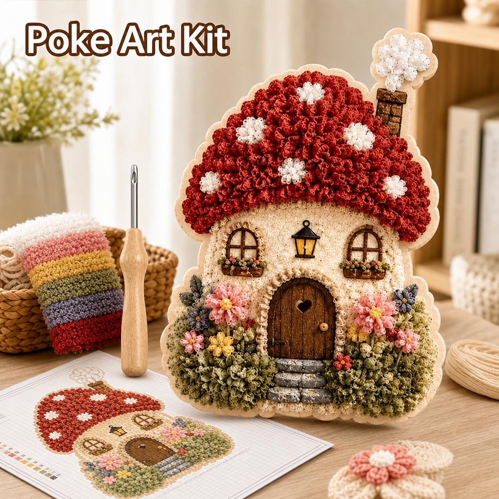 Kit Seni Poke Kain 3D Desain P - Art Craft Village ulasan dan harga