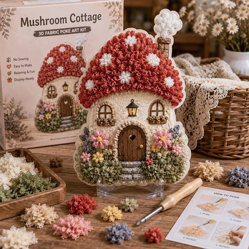 Kit Seni Rajut Kain 3D Desain  - Art Craft Village ulasan dan harga