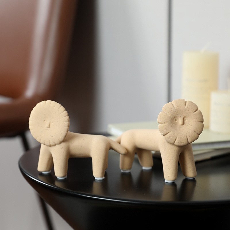Nordic Morandi Warna Hewan Sin - Art Craft Lion ulasan dan harga
