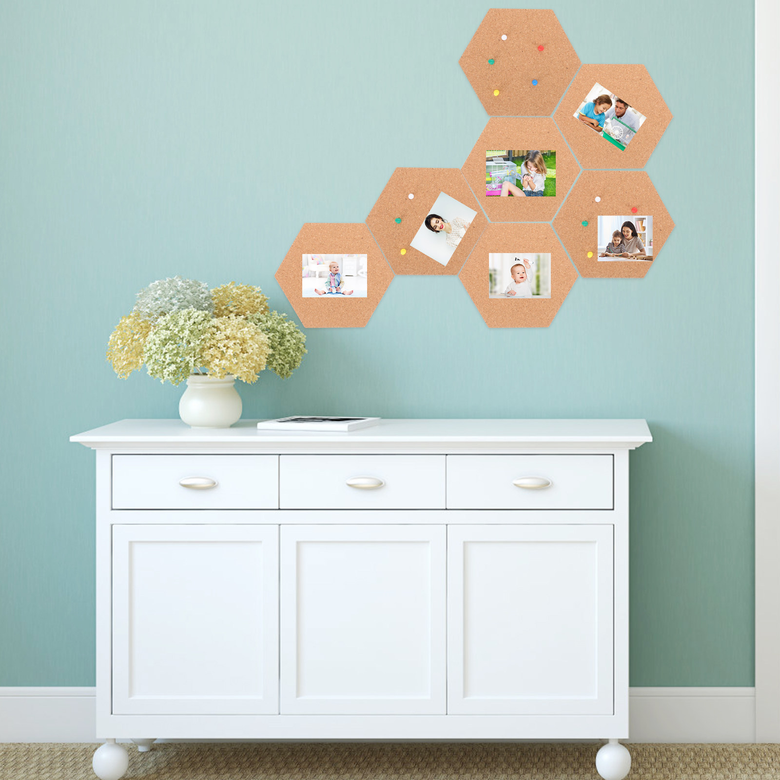 1Set Papan Gabus Heksagonal Ta - Art Craft Board ulasan dan harga