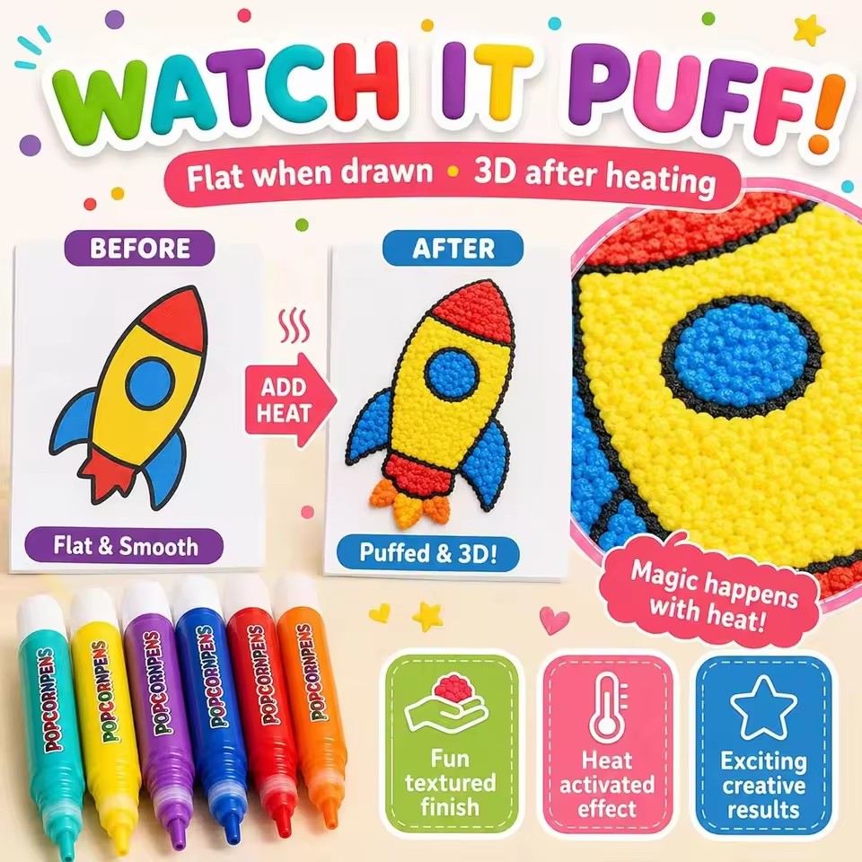Set Pena Popcorn Puffy, Kit Sp - Art Craft Notebook ulasan dan harga
