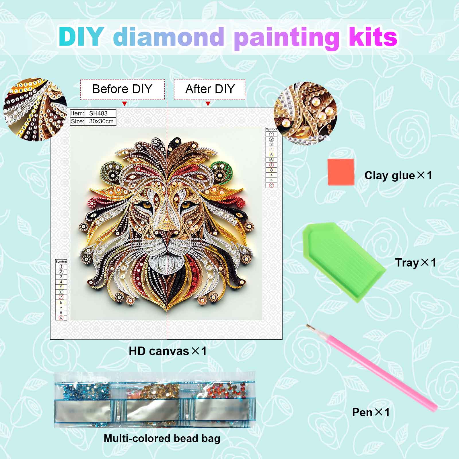 Kit Berlian Bentuk Khusus untu - Art Craft Lion ulasan dan harga