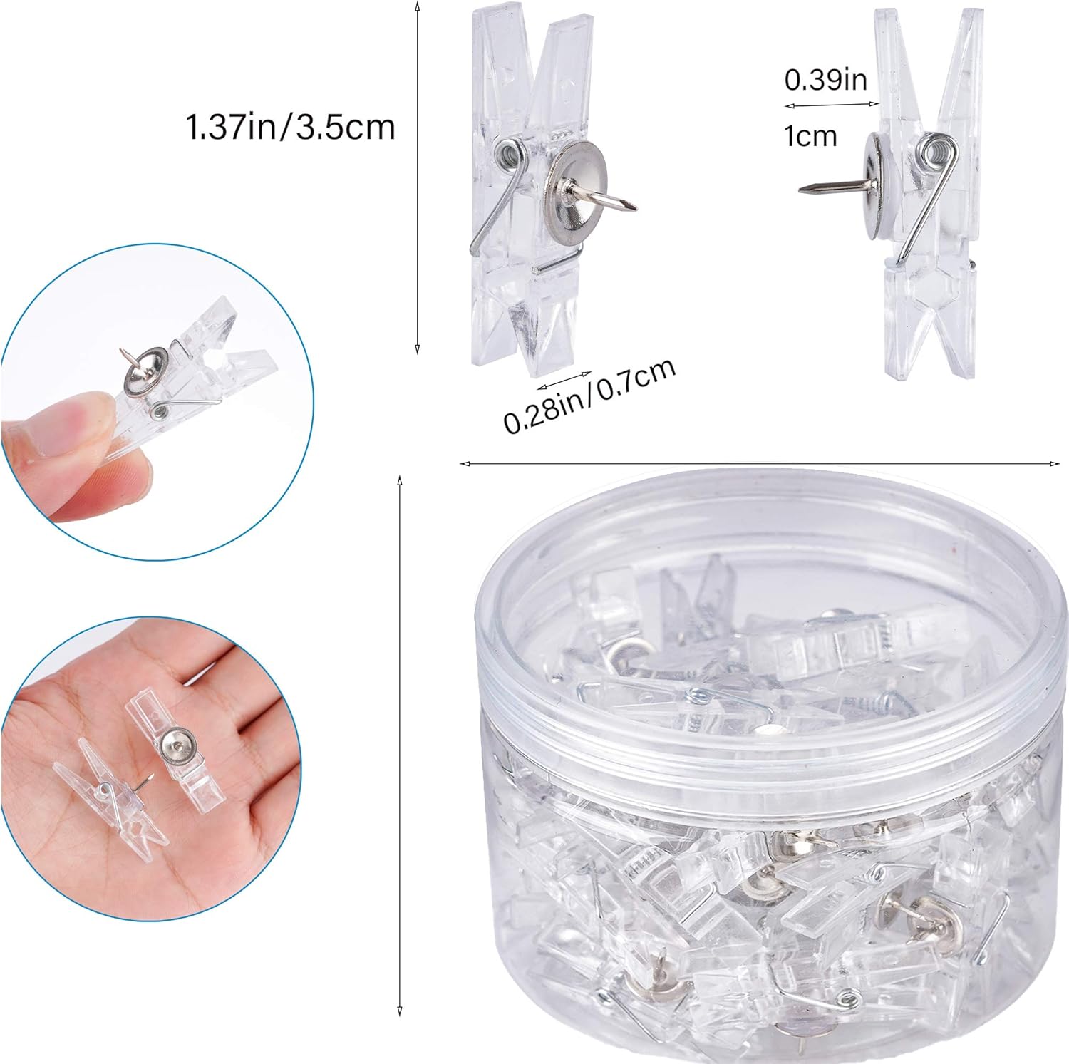60 Buah Klip Pin Dekoratif Ben - Art Craft Board ulasan dan harga