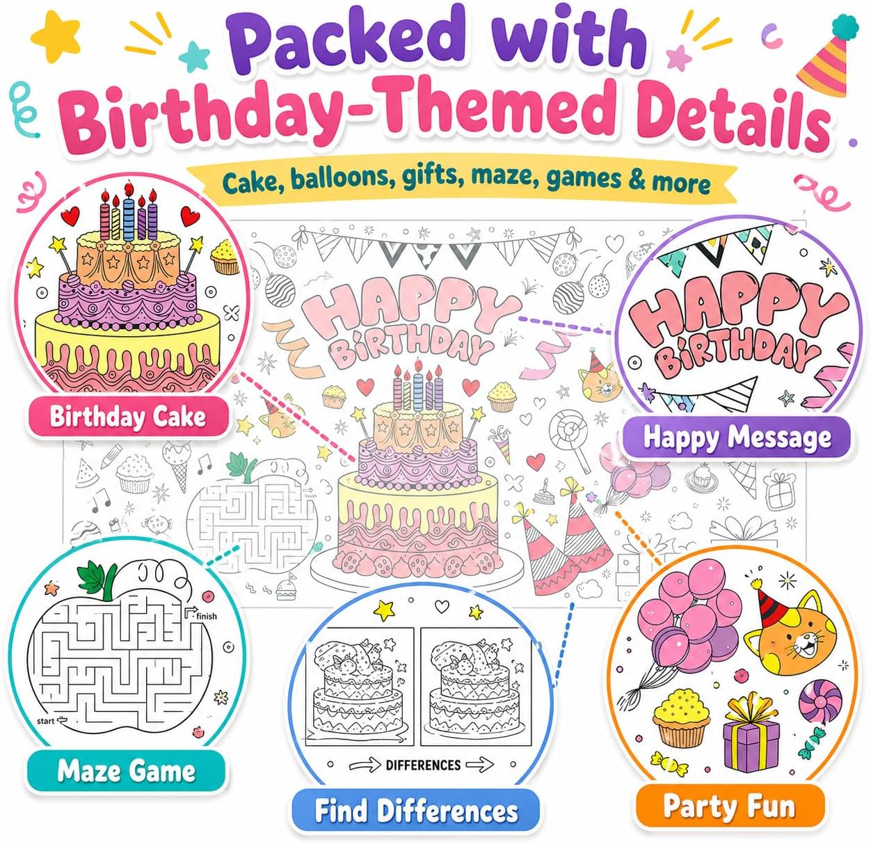 Poster Mewarnai Raksasa untuk  - Art Craft Birthday Party ulasan dan harga