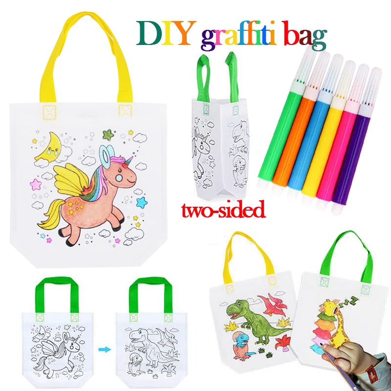 1-10 buah tas grafiti DIY set, - Art Craft Notebook ulasan dan harga
