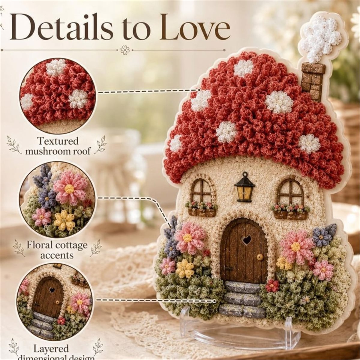Kit Seni Poke Kain 3D Desain D - Art Craft Village ulasan dan harga
