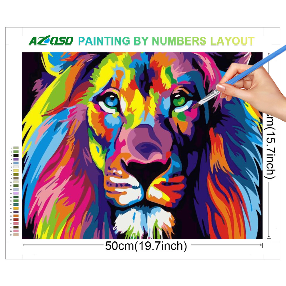 AZQSD lukisan orang dewasa den - Art Craft Lion ulasan dan harga