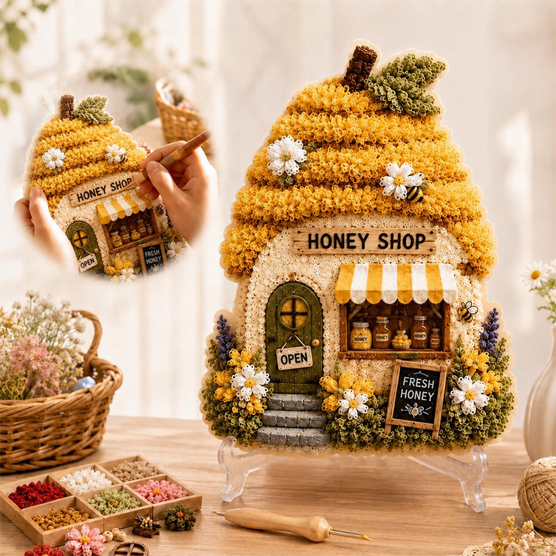 Kit DIY Seni Poke Rumah Jamur  - Art Craft Store ulasan dan harga