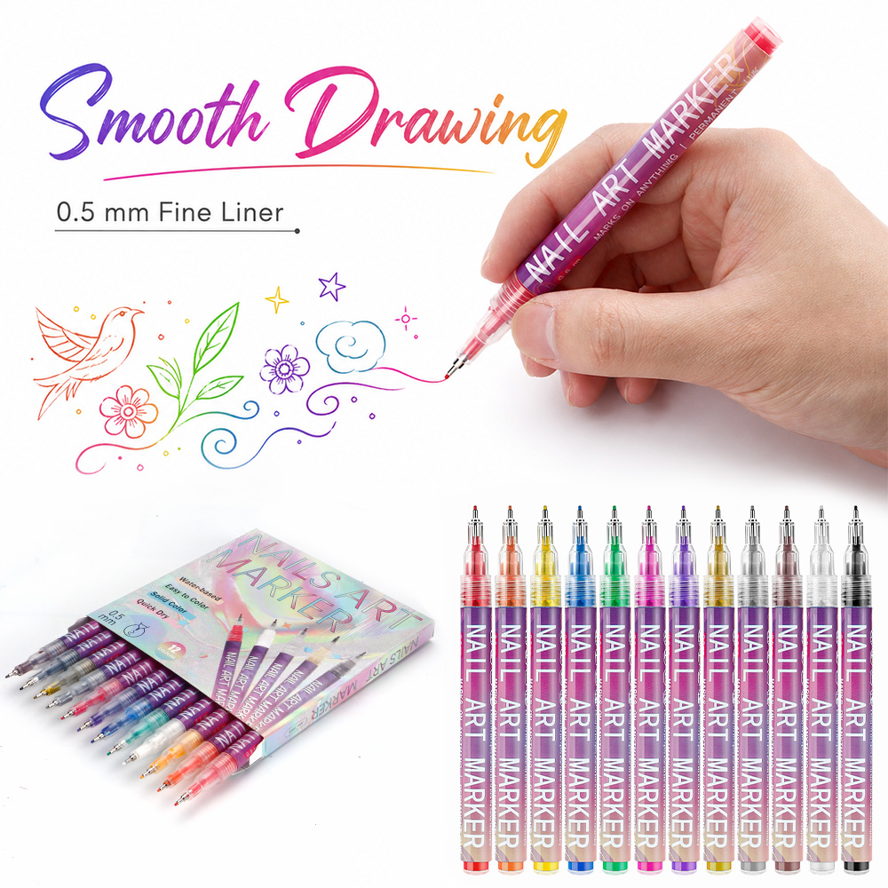 12 Buah Pena Spidol Garis Halu - Copic Marker Sketch ulasan dan harga