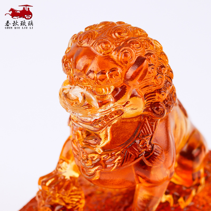 Ornamen segel singa glasir ber - Art Craft Lion ulasan dan harga