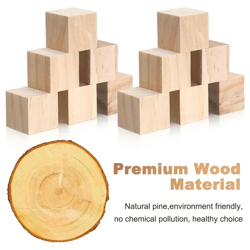 Balok Kayu Alami 1-5cm, Kubus  - Art Craft 2 Year Olds ulasan dan harga