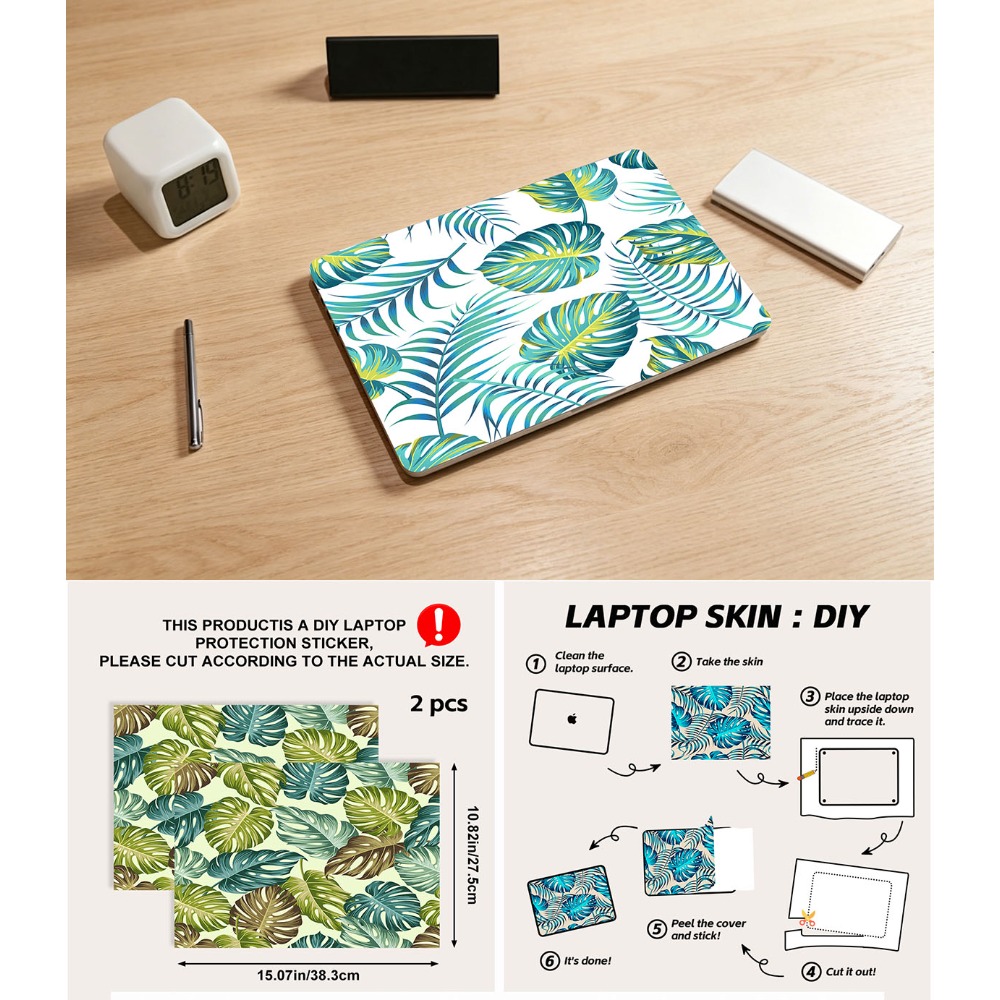 2Pcs Paket Stiker Laptop Motif - Art Craft Notebook ulasan dan harga