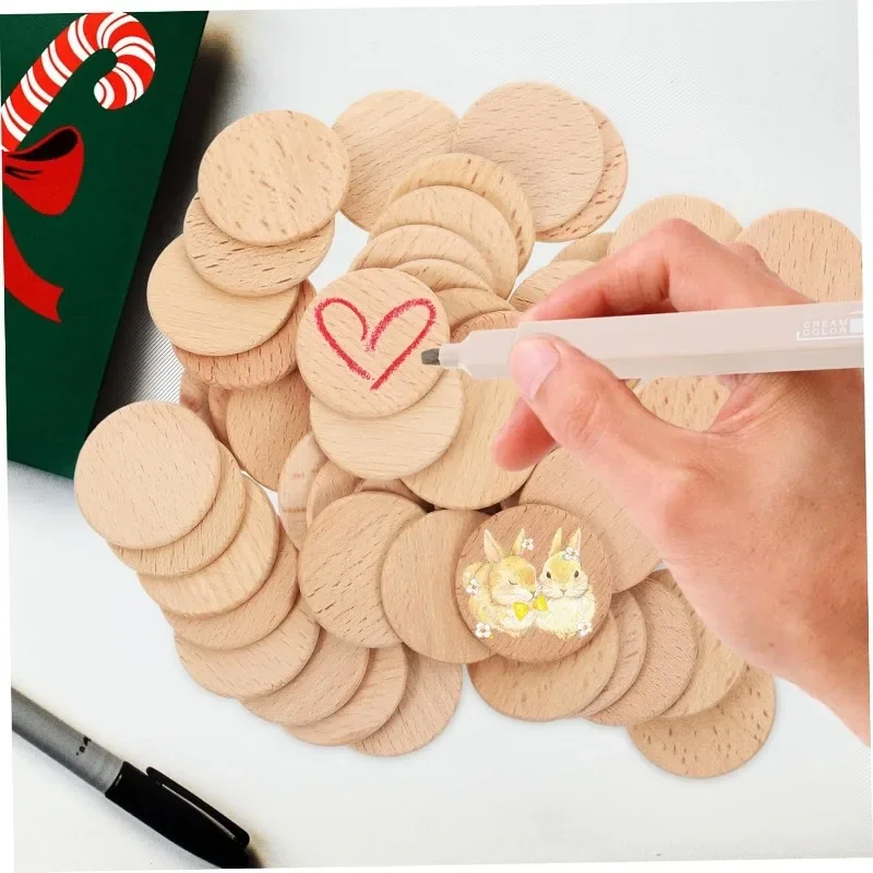 50PCS Lingkaran Kayu Bulat Tan - Art Craft Board ulasan dan harga