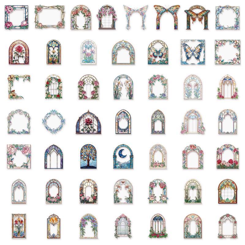 50Pcs Stiker Kertas Seni Bunga - Art Craft Notebook ulasan dan harga