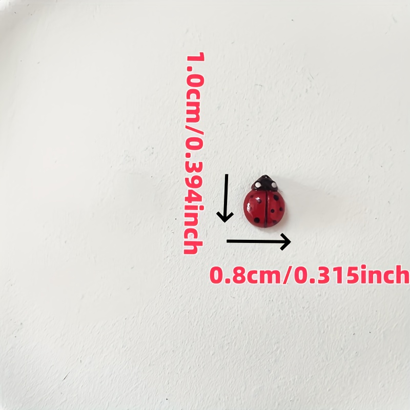 100pcs Resin Ladybug yang Meny - Art Craft Ladybug ulasan dan harga