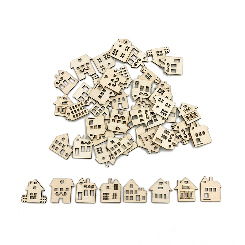 50 pcs Irisan Kayu Tanpa Cat u - Art Craft For Preschool ulasan dan harga