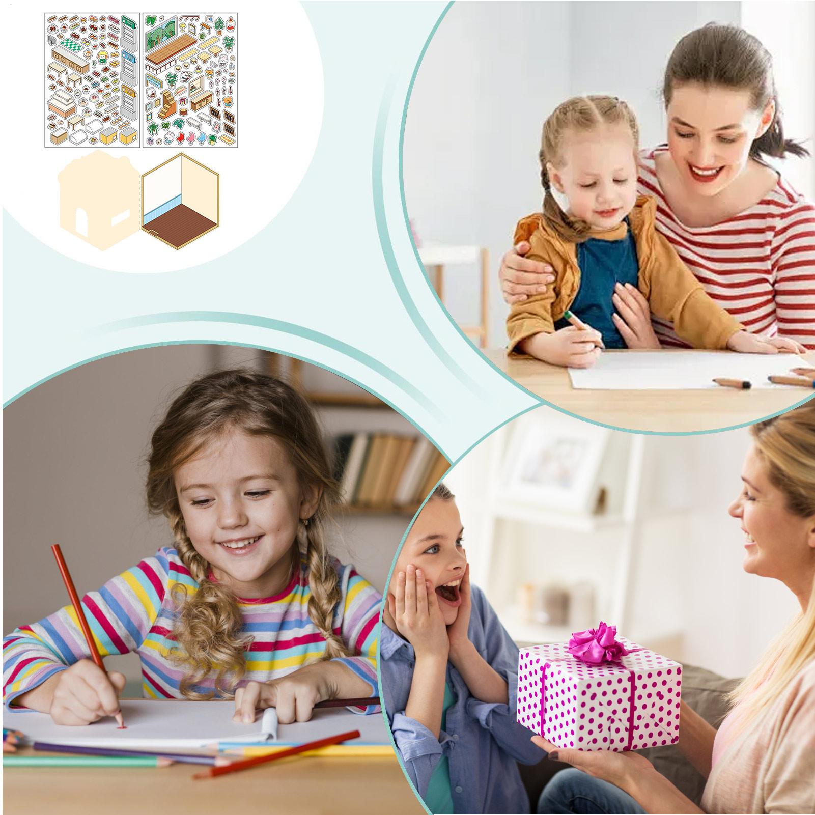 Stiker Adegan Miniatur Stiker  - Art Craft House Making ulasan dan harga